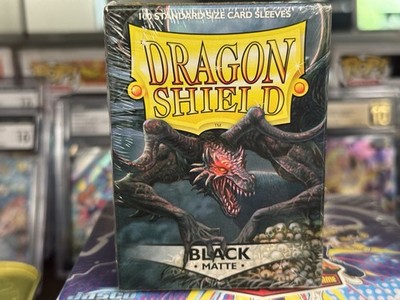 Matte Black 100 ct Dragon Shield Sleeves Standard Size