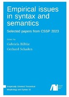 Empirical Issues In Syntax And Semantics Gabriela BîLbîIe