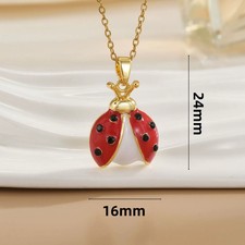 Women's Creative Cartoon Beetle Necklace Ladybug Pendant Jewelry Niche Temperame