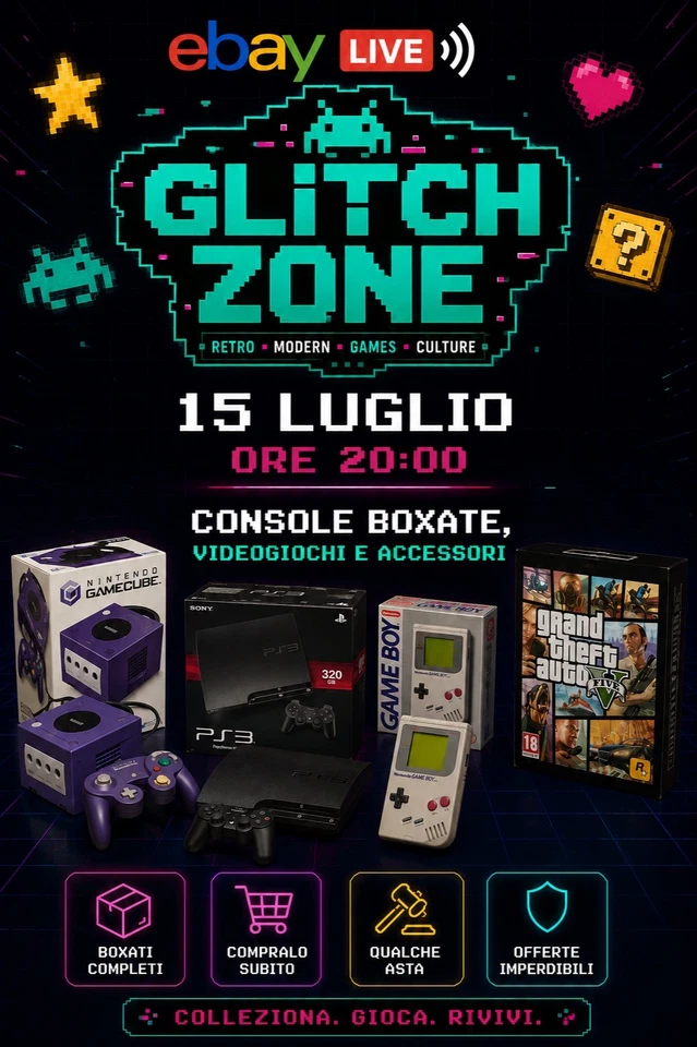 CONSOLE E VIDEO GAME CON PEZZI BOXATI DA COLLEZIONE IN ASTA + COMPRA SUBITO