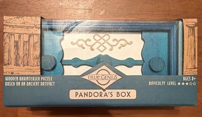 True Genius Brainteaser Pandora's Box Adult Puzzle IQ Raiser New Ages 8+ Wooden!