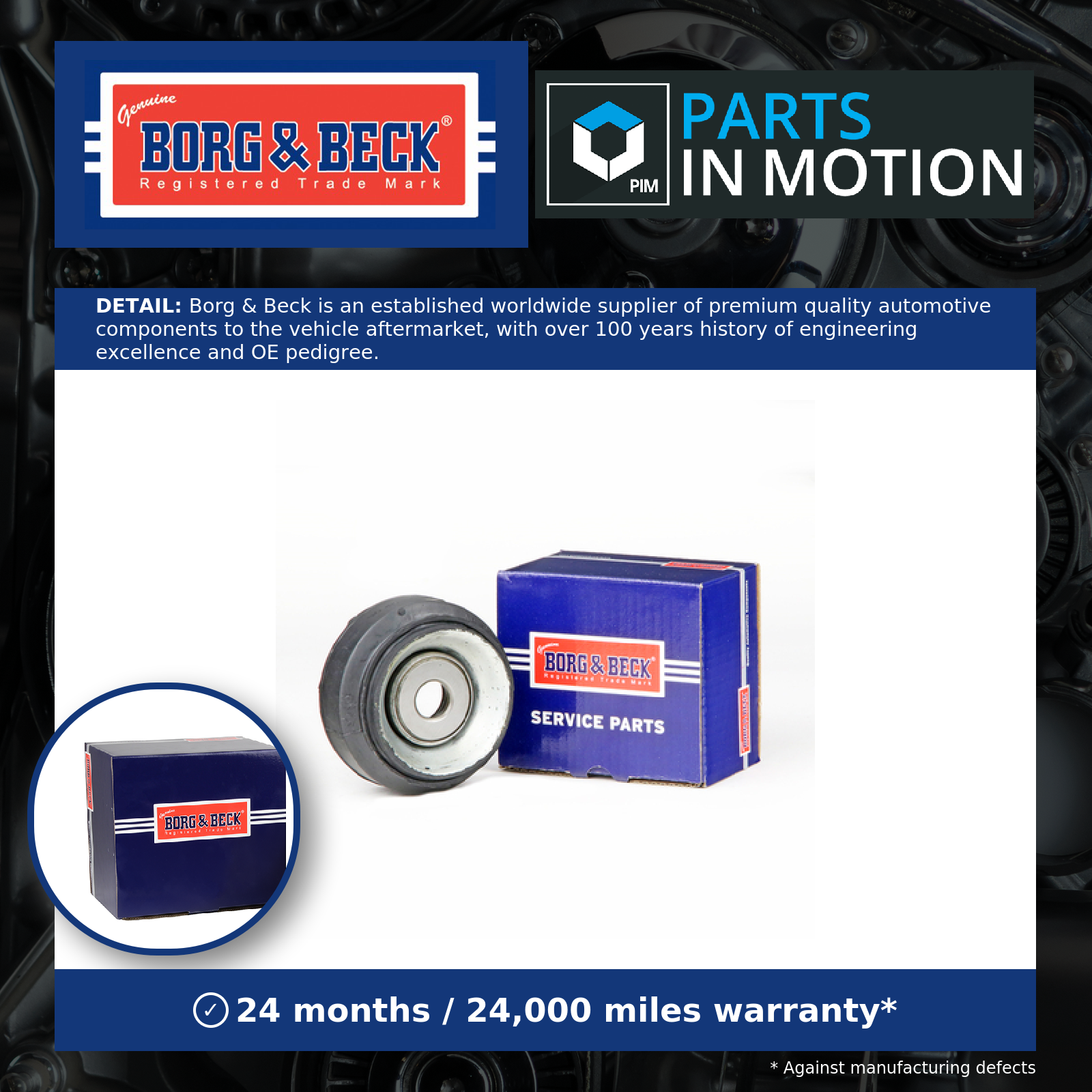 Top Strut Mounting BSM5010 Borg & Beck 191412249 327412355 811412323 811412323C
