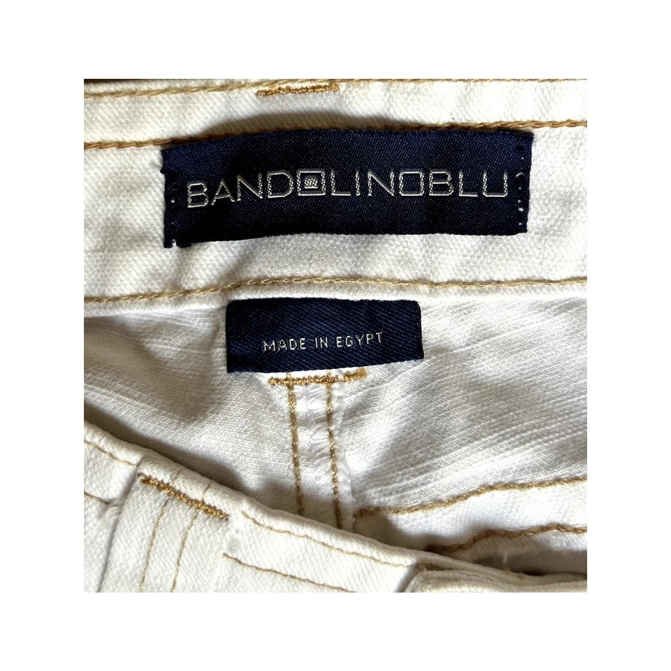 Pantalones capri de mezclilla Bandolino azul blanco talla 6 Petite Foto 3 de 4