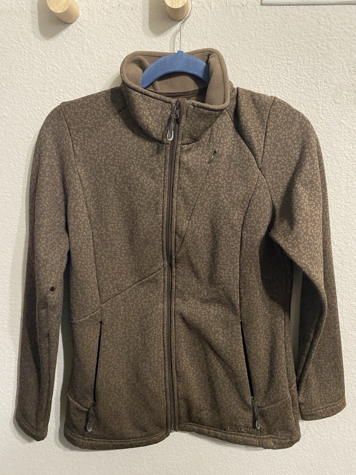 LL Bean Women's  Brown Pattern Polyester Fleece F… - image 3