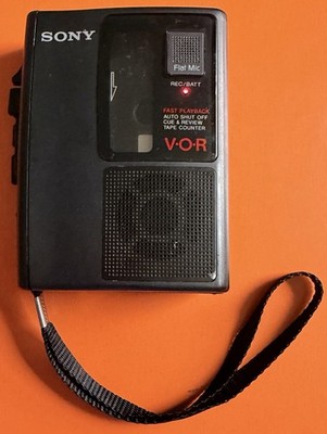 Sony TCM-S64V VOR Fast Playback Cassette Tape Player Handheld Voice Recorder Vtg