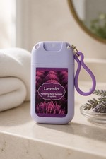 1 One Oz. Lavender Hand Sanitizer with Keychain Attached Bottle New Unopened