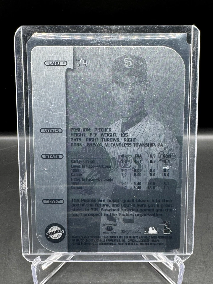 Skybox 1999!  MATT CLEMENT!  METAL SMITH XPLOSION!  ¡SAN DIEGO PADRES!  #74 Foto 2 de 2