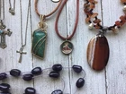 Vintage Jewelry Lot Gemstone Turquoise Sterling Silver 10 necklaces reduced