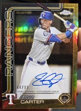 2025 Topps Gilded Collection - Evan Carter Gold Auto /99