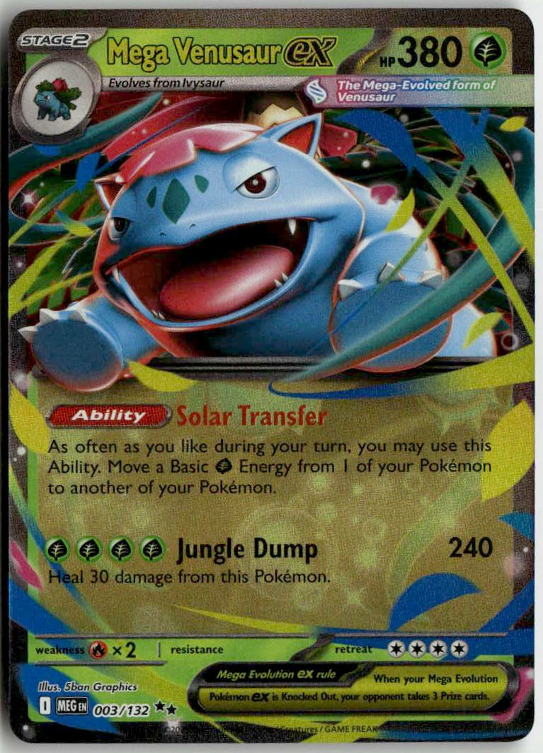 Mega Venusaur ex ME01: Mega Evolution 003/132 Holofoil NM