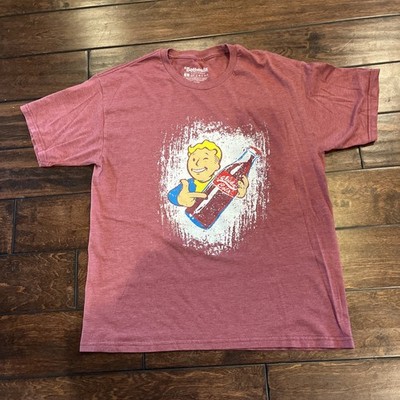 Fallout Nuka Cola Shirt Mens Large Red Bethesda Vault Boy Graphic Tee Gamer 2016