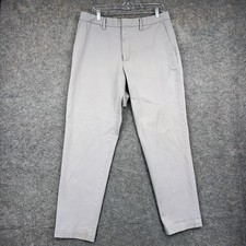 Banana Republic Rapid Movement Chino Pants Mens 36x30 Gray Stretch Casual Office
