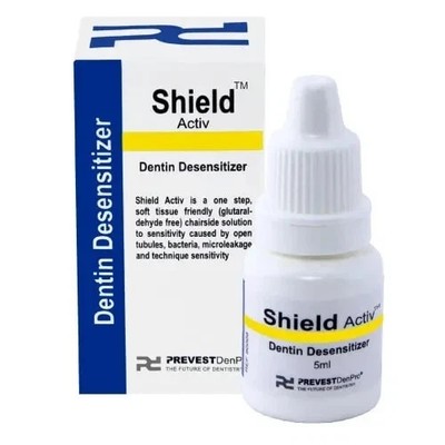 Dental SHIELD ACTIV a one step Soft Tissue Dentin Desensitizer 5ml Pack fast sh,
