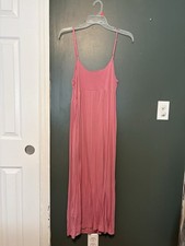 Old Navy Pink Sleeveless Maxi Dress Women’s Medium Adjustable Strap Casual