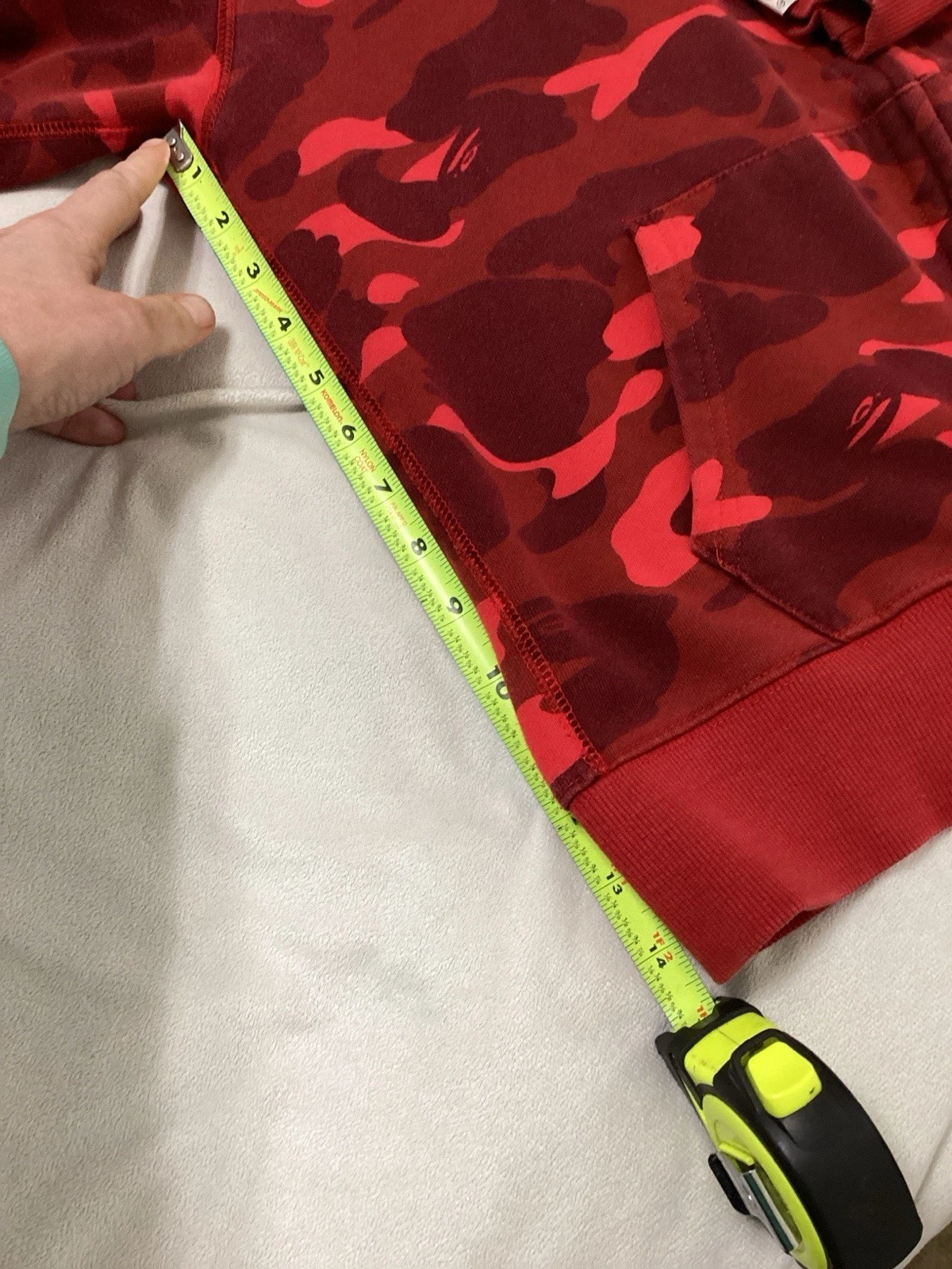 A Bathing Ape Double Hood Red Camo Zip Jacket image 2