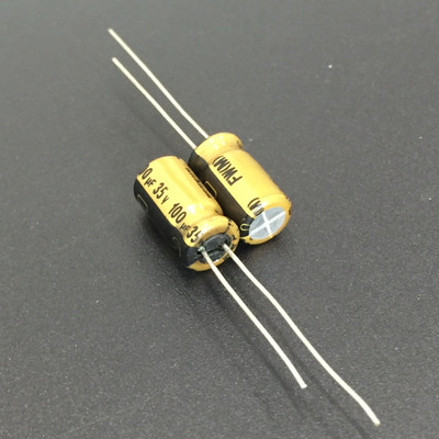 10pcs 100uF 35V 6.3x11mm Nichicon FW 35V100uF High Grade HiFi Audio Capacitor