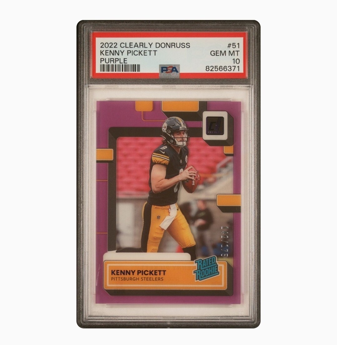 Kenny Pickett Panini Clearly Donruss #51 Purple