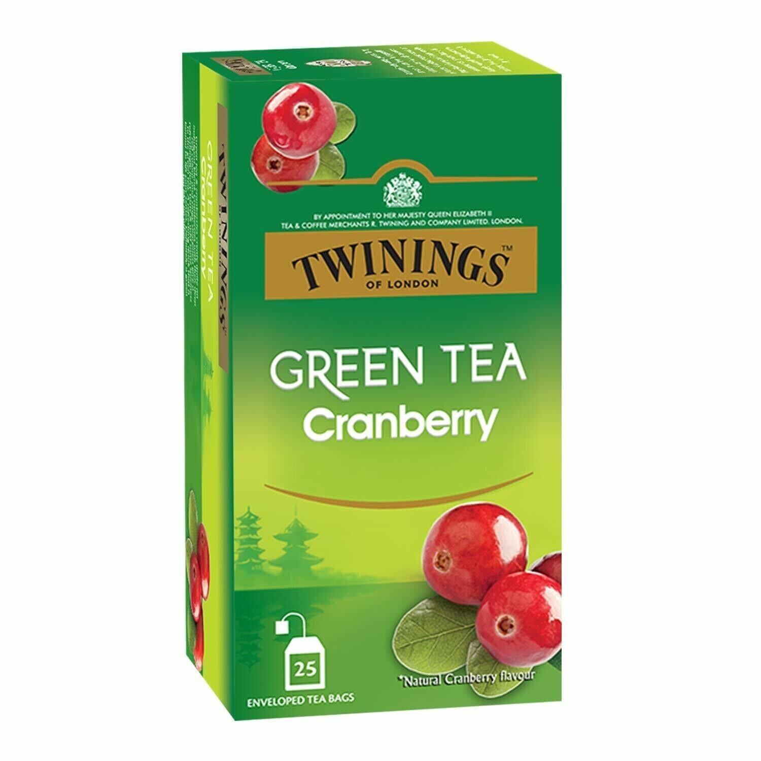 Cranberry, Green Tea 25 Teabags Free Ship