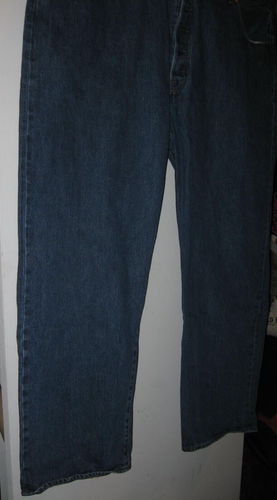 NEW men's Denim Blue LEVI'S 501 JEANS 52x32 100% Cotton - Picture 6 of 8