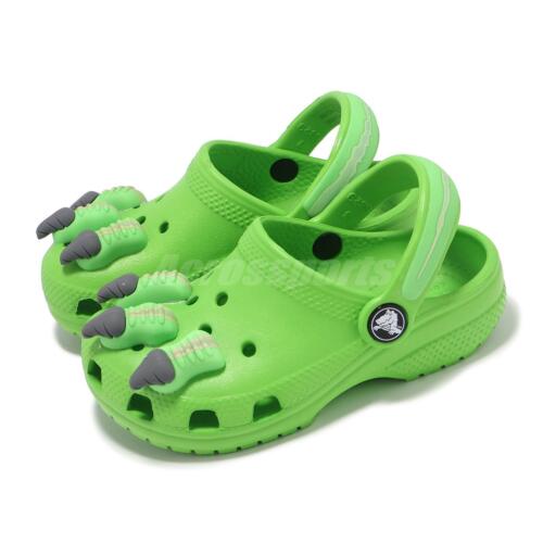 Crocs Classic I Am Dinosaur Clog T Green Slime Toddler Infant Sandal 209700-3WA - 第 1/8 張圖片