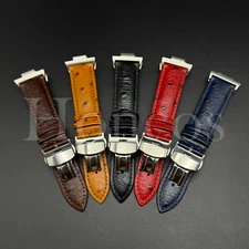 Genuine Leather Ostrich Watch Strap Band Fits for Tissot PRX Clasp + Adapter USA