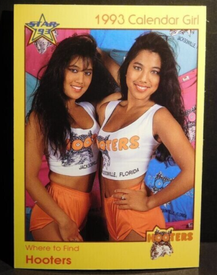 Hooters ライセンスプレート 2000年代 1993 Star International Hooters Calendar Girl Card #67 😍 HOOTERS