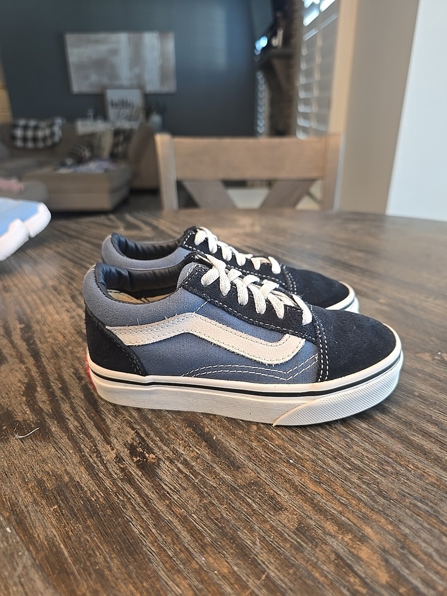 VANS Old Skool Shoes Navy Blue Suede/Canvas. Kids Size 10.5  display picture 3