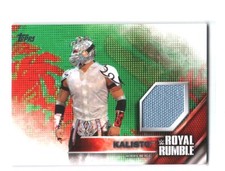 WWE Kalisto 2016 Topps Then Now Forever Royal Rumble Mat Relic Card SN 84 / 399