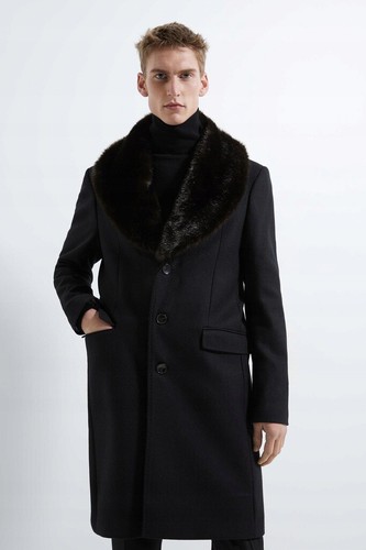 zara wool black coat