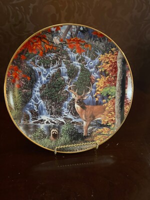 Vintage Plate Stag Falls By John Van Straalen Wilderness  Reflections Deer