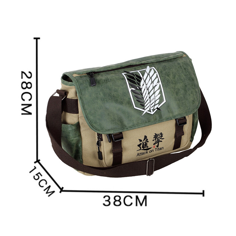 Anime Attack on Titan Shoulder Bag School Bag Messenger Bag Crossbody ...