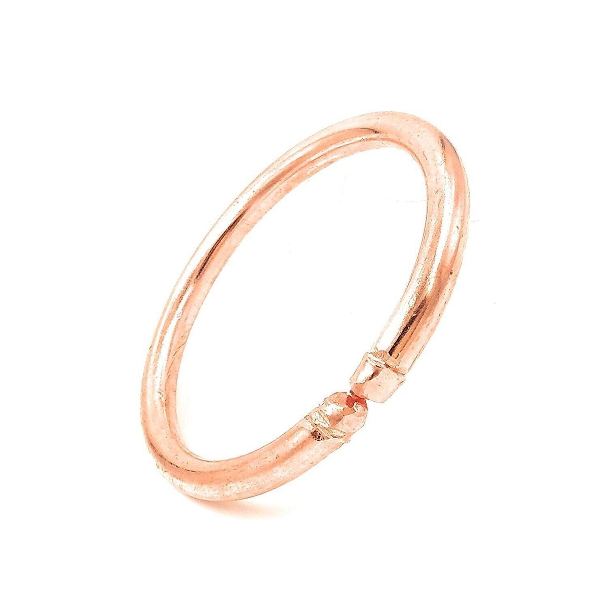 Bracelet Manchette En Laiton Rayé - Design Lisse Et épuré - Fait Main En Inde