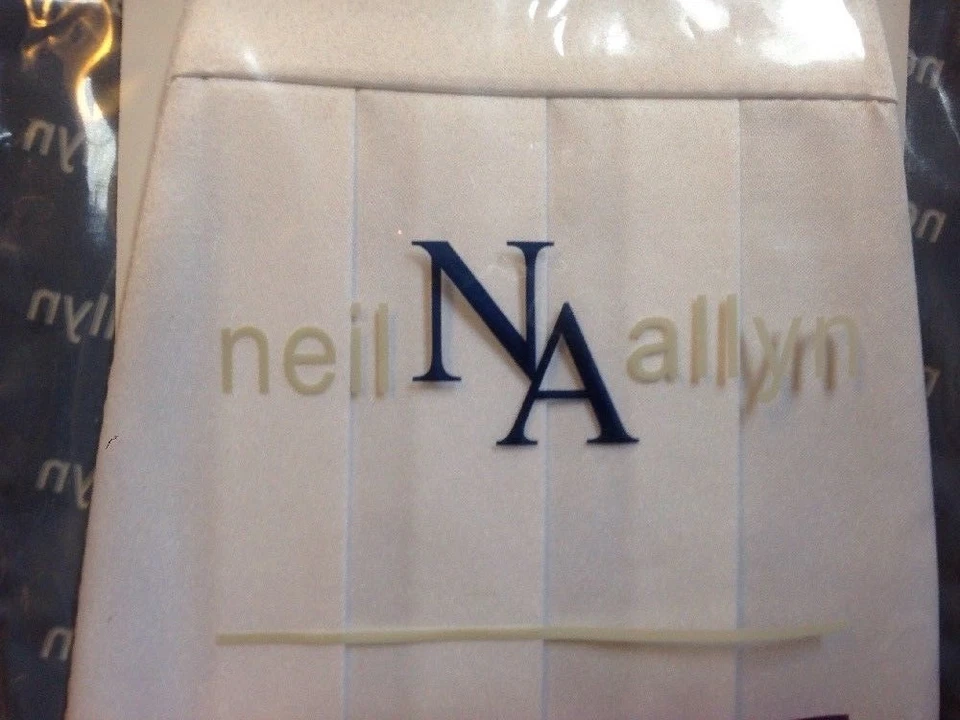 NEW Neil Allyn Formal Prom Cocktail Party Adjustable White Tie Cummerbund Set  — 第 2/4 张图片