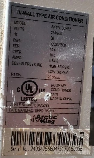 Tablero de control de aire acondicionado Arctic King AKTW10CR62 E230225 M211F13LJV5 Foto 4 de 4