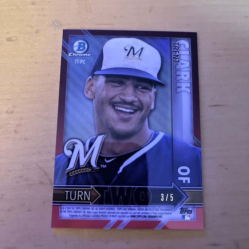 TRENT GRISHAM 2016 RC? BOWMAN CHROME RED REFRACTOR /5 RARE SSP Brett