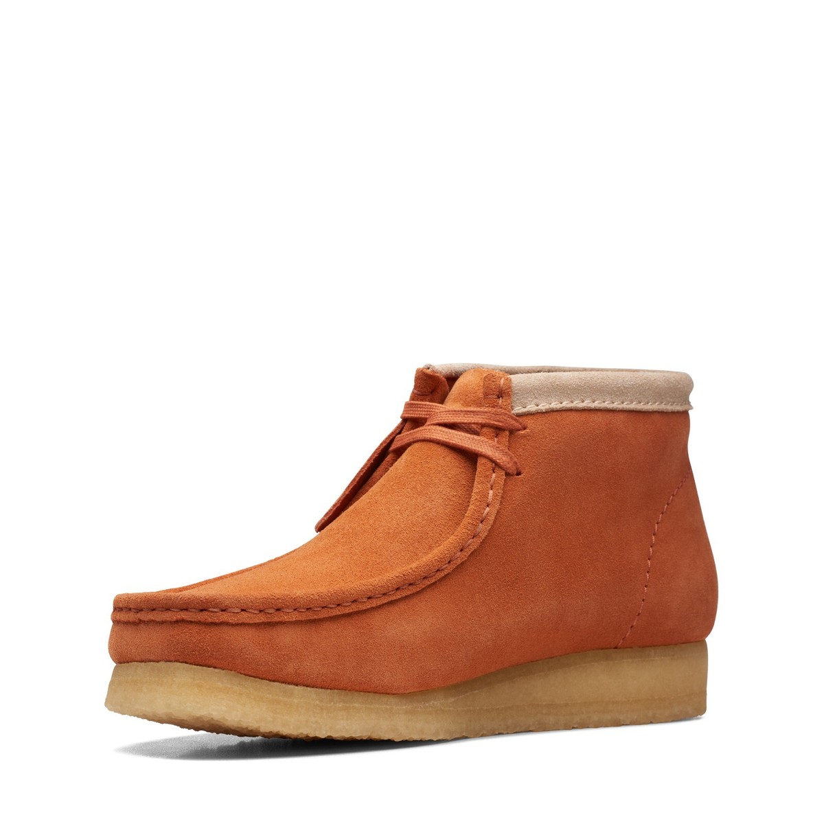 NEW 2023 MEN Clarks Wallabee Dark Tan Orange Suede limited edition