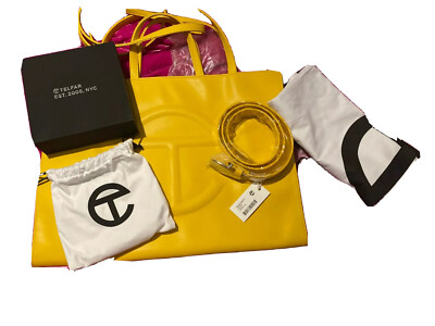 Telfar Large Shopping Bag (Yellow) Brand New] with matching  display picture 2