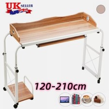 Large Height Adjustable Mobile Over Bed Table Foldable Over bed Laptop Tray Desk