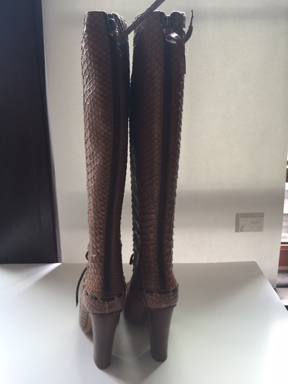 New Chloé Runway Snake Python High Boots Shoes Heritage Collection SZ 8 ...