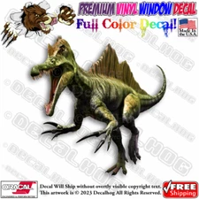 Spinosaurus Dinosaur Dino Cool Full Color Car Truck Window Vinyl Decal Sticker.