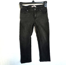 Levi's Jeans 511 Slim Boys Size 7 Stretch Slim to Ankle Adjustable Waist Black