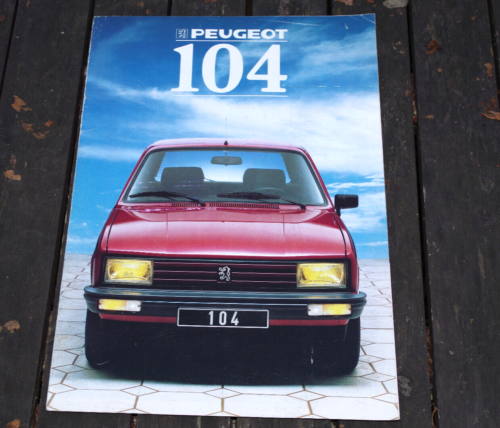1988 PEUGEOT 104 CATALOGUE 12 PAGES COLORS VERY GOOD CONDITION - Picture 1 of 2
