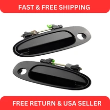 Door Handles Outside Exterior Smooth Front Pair Set for Corolla Rav4 Prizm