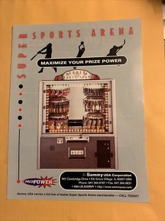 original 11-8 1/4” Sports arena super deluxe Sammy ARCADE GAME FLYER