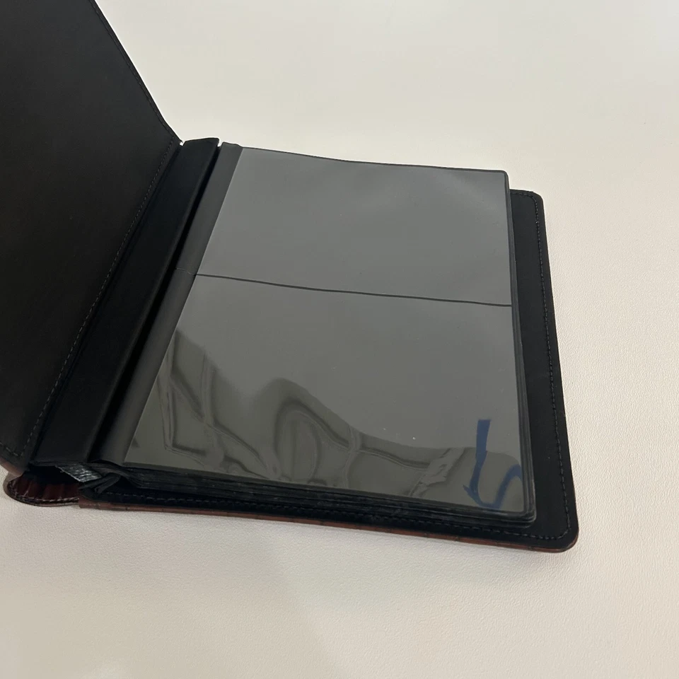 NUEVO Álbum de Fotos Raika Cuero Marrón 4x6 Grano Superior Cuero de Vaca Hecho a Mano EE. UU. 9"x9" Foto 4 de 4