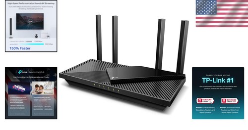 AX3000 WiFi 6 Router – Dual-Band Gigabit Internet, VPN & OneMesh Compatible - Picture 2 of 10