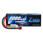 Zeee 2S LiPo Battery 8000mAh 7.4V 100C T Plug for 1/8 1/10 RC Car Truck Truggy