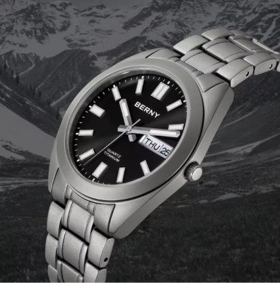 BERNY Titanium Watch for Men Quartz Mens Watches Men Watch 100M Waterproof Watch