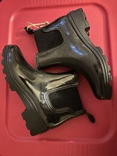 SEVEN7 DOVER WOMENS Black ANKLE PULL ON RAIN BOOTS Sz 11 US