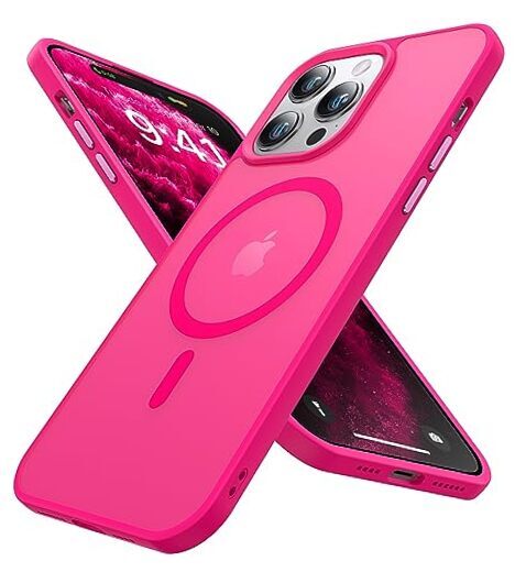 ??? Magnetic for iPhone 14 Pro Max Case [Compatible with MagSafe] Hot Pink